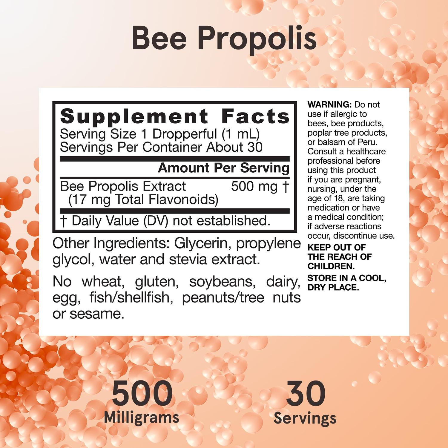 Propóleo de Abeja 500mg, 29.6 ml – Jarrow Formulas-Wellu