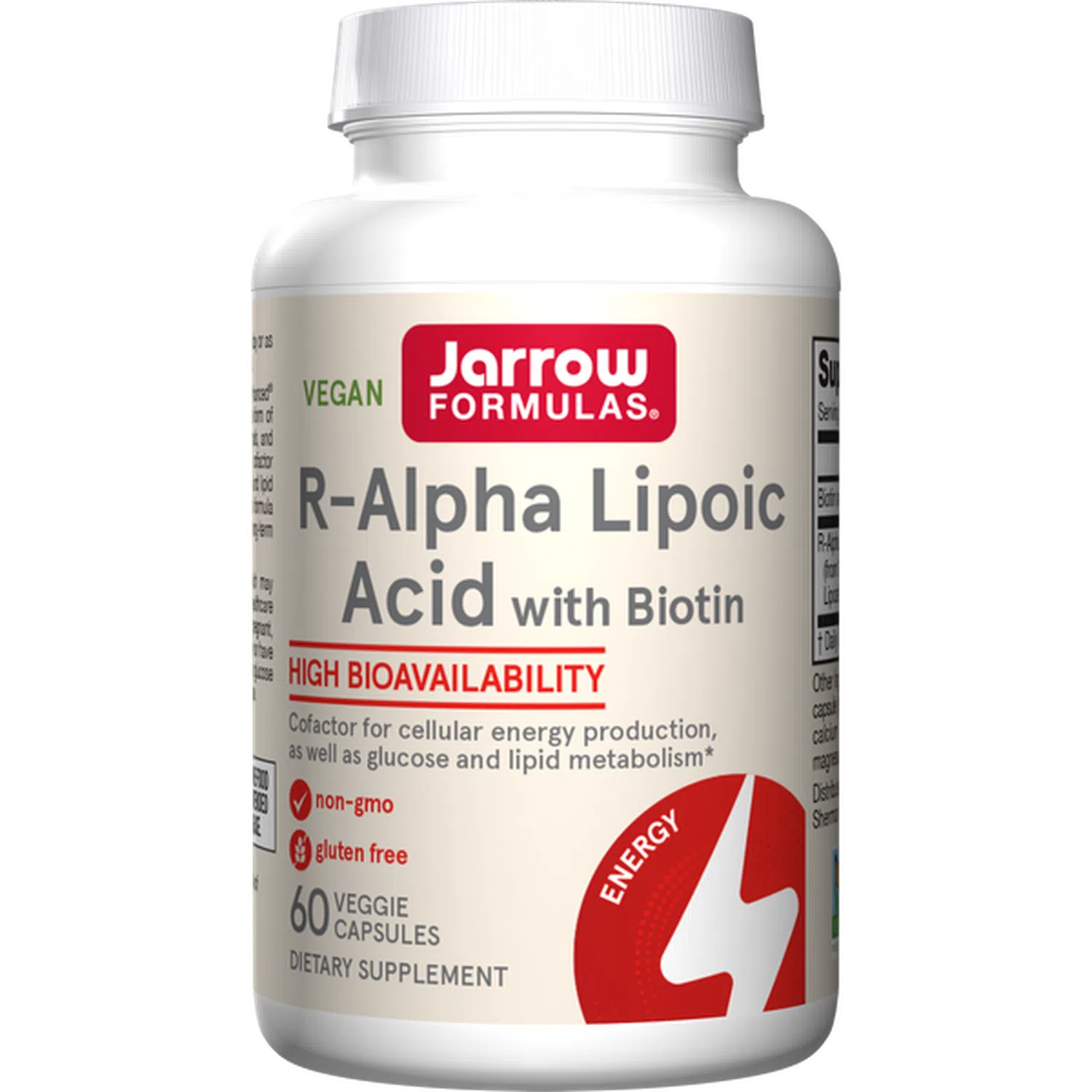 R-Acido Alfa Lipoico + Biotina, 60 Caps – Jarrow Formulas-Wellu