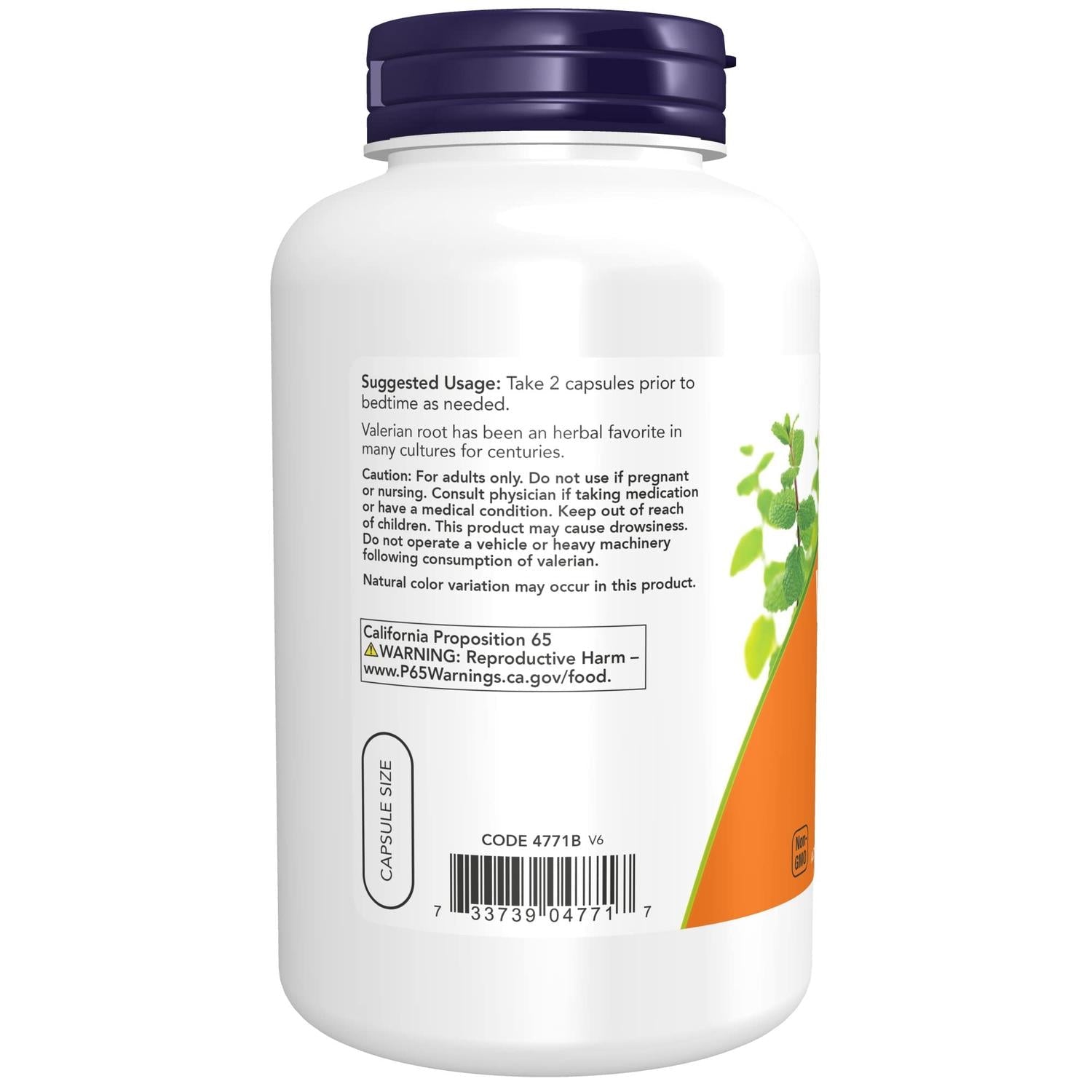 Raíz de Valeriana 500mg, 250 cápsulas – NOW Foods-Wellu