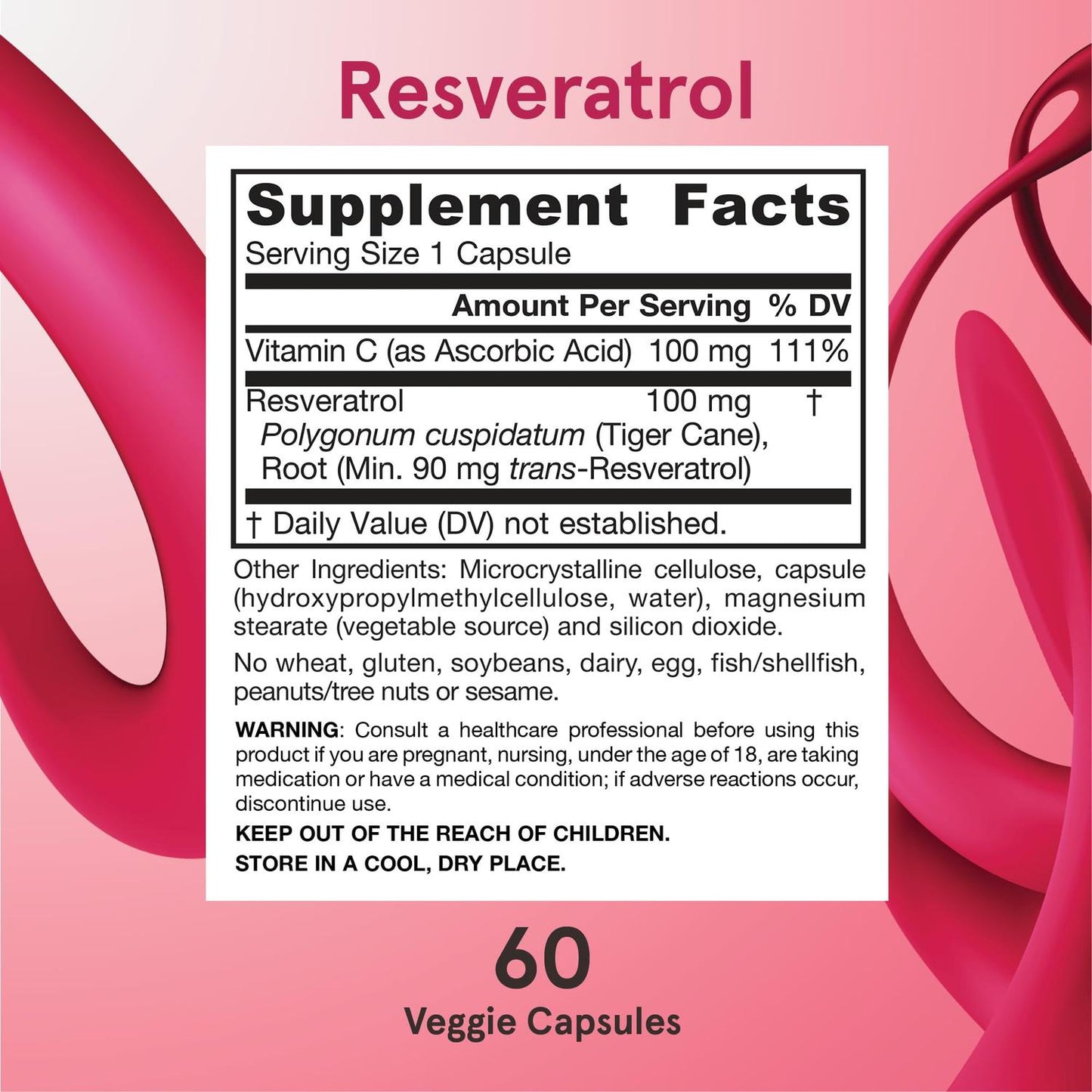 Resveratrol 100mg, 60 Cápsulas Vegetales – Jarrow Formulas-Wellu