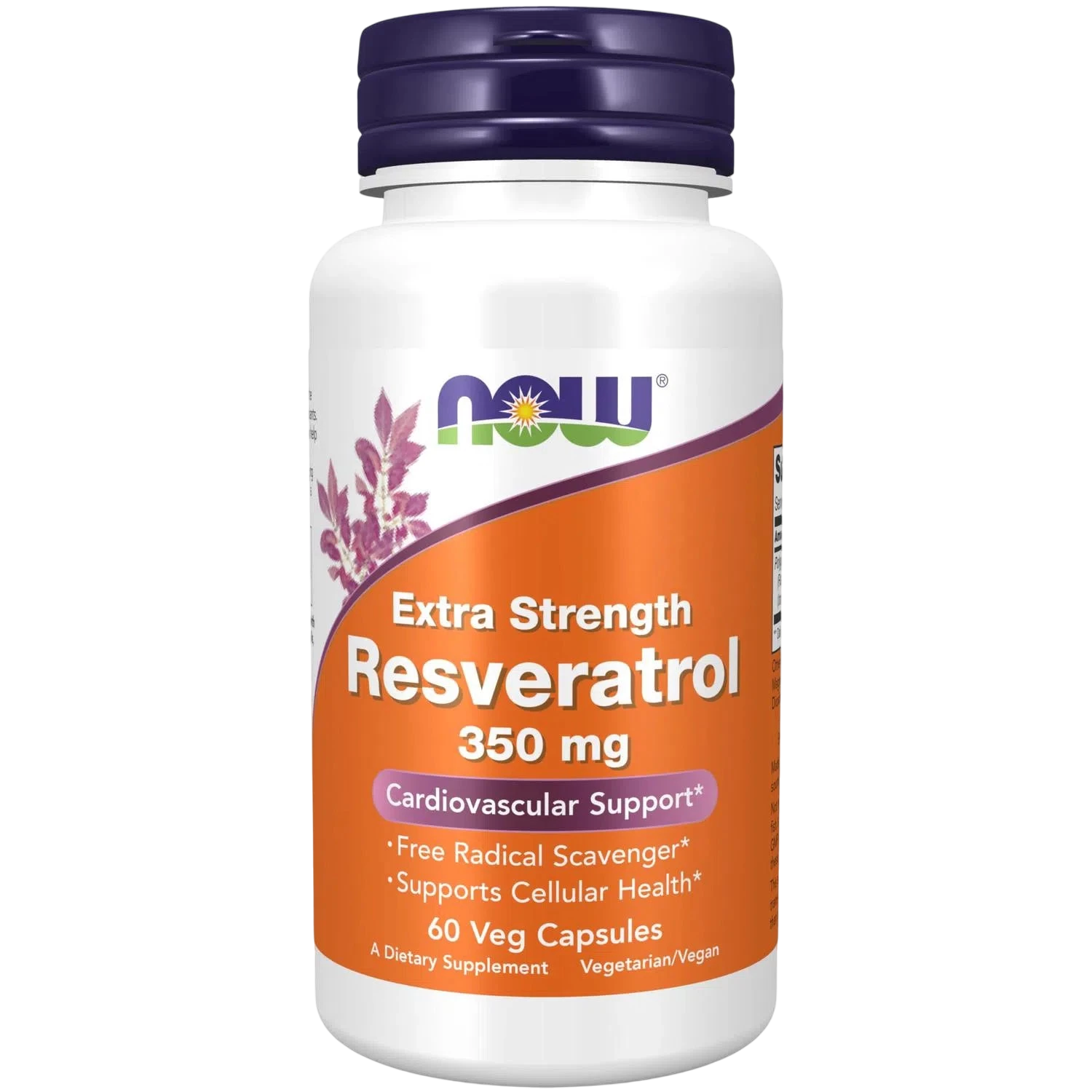 Resveratrol, máxima potencia de 350 mg, 60 Cápsulas Veg – NOW Foods-Wellu