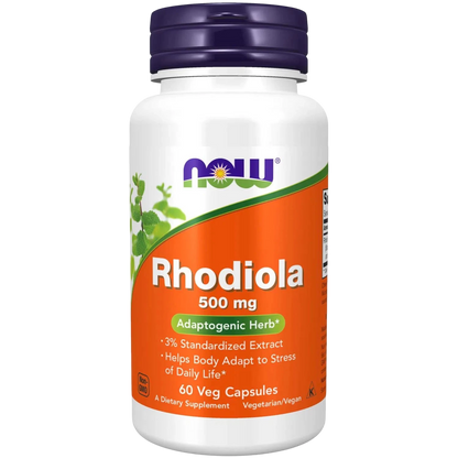 Rhodiola Rosea 500mg, 60 Capsules-Wellu