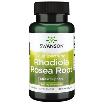 Rhodiola Rosea Raíz 400mg (Soporte Estrés), 100 Caps – Swanson-Wellu