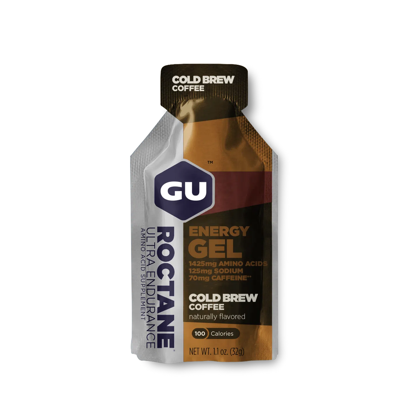 Roctane Gel Energía, Cold Brew Coffee 32g – GU Energy-Wellu