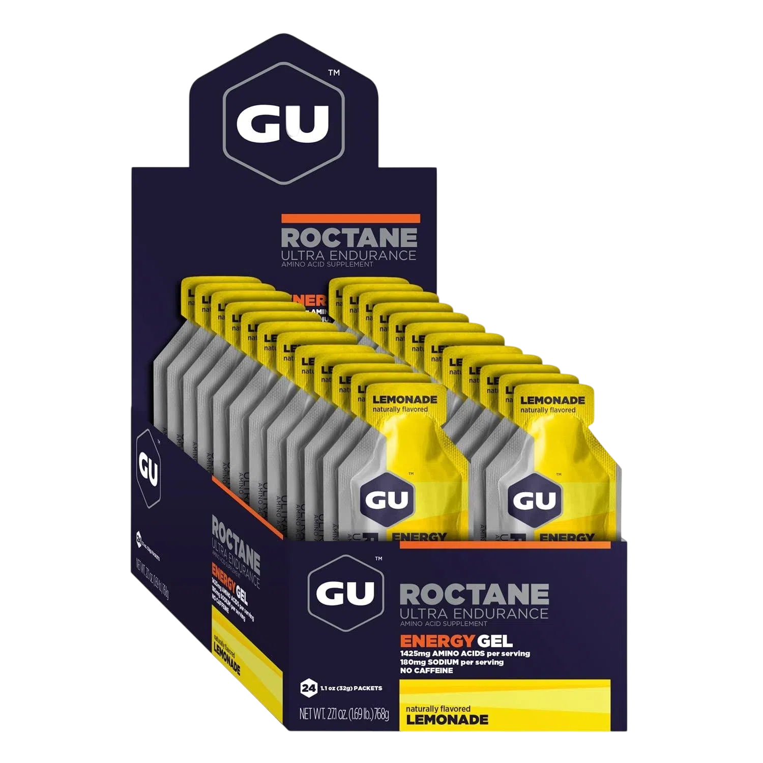 Roctane Gel Energía, Lemonade (24 gels 32g) – GU Energy-Wellu