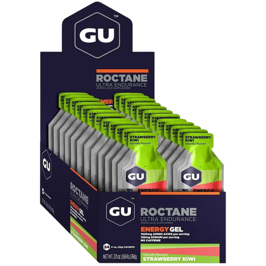 Roctane Gel Energía, Strawberry Kiwi 768g (24 gels 32g) – GU Energy-Wellu