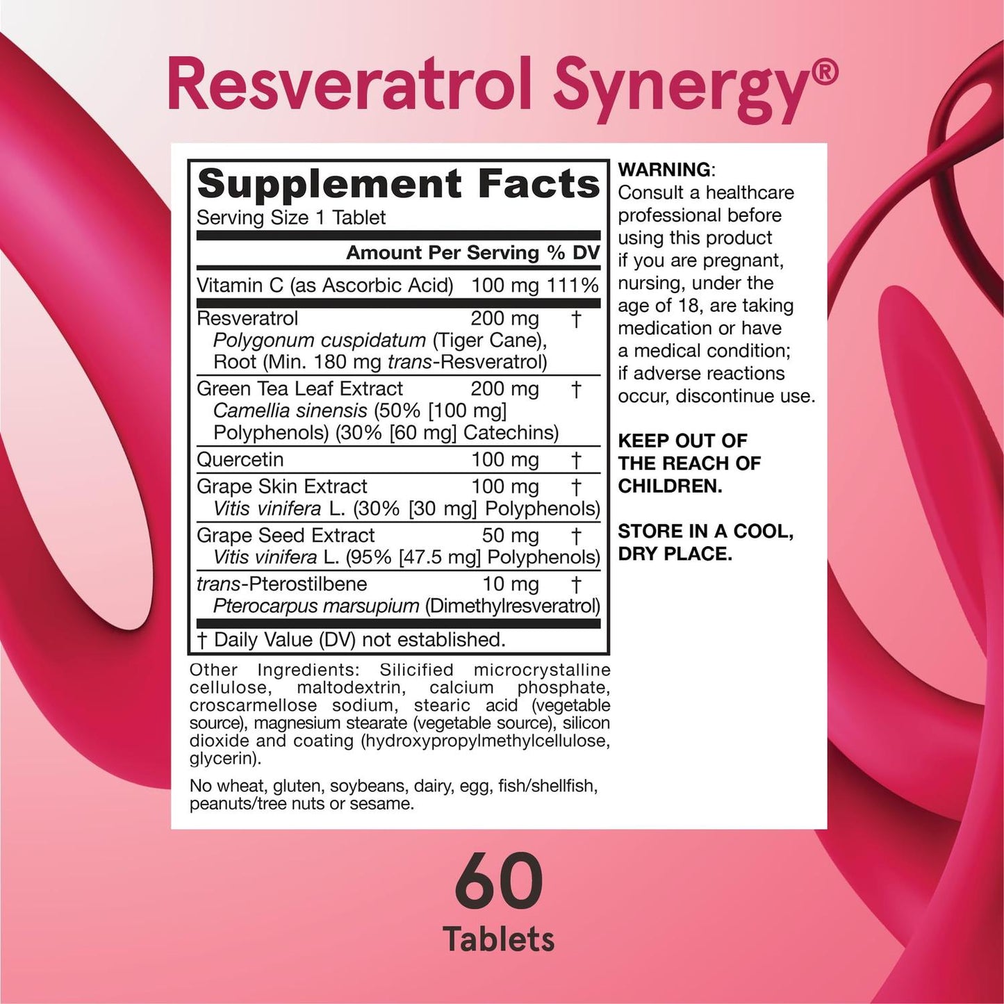 Sinergia de Resveratrol Vegano, 60 Tabs – Jarrow Formulas-Wellu