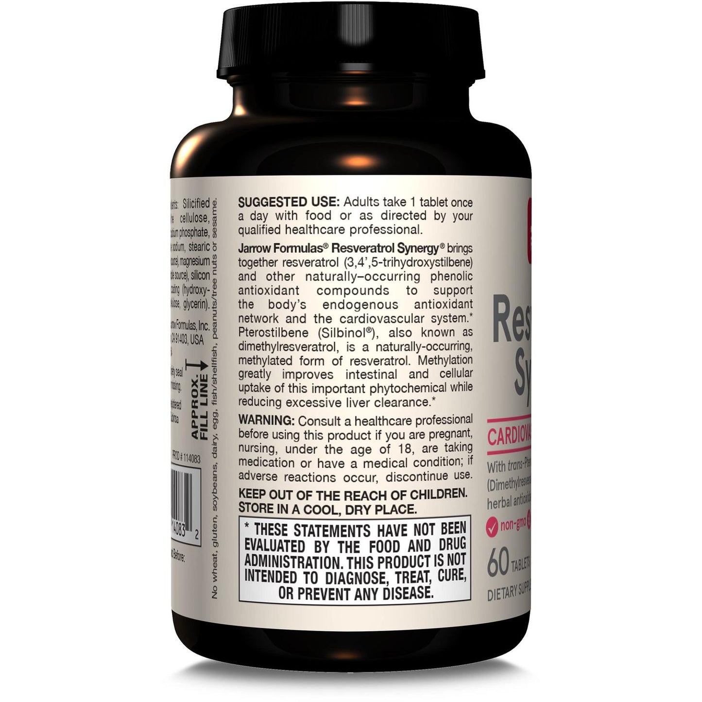 Sinergia de Resveratrol Vegano, 60 Tabs – Jarrow Formulas-Wellu