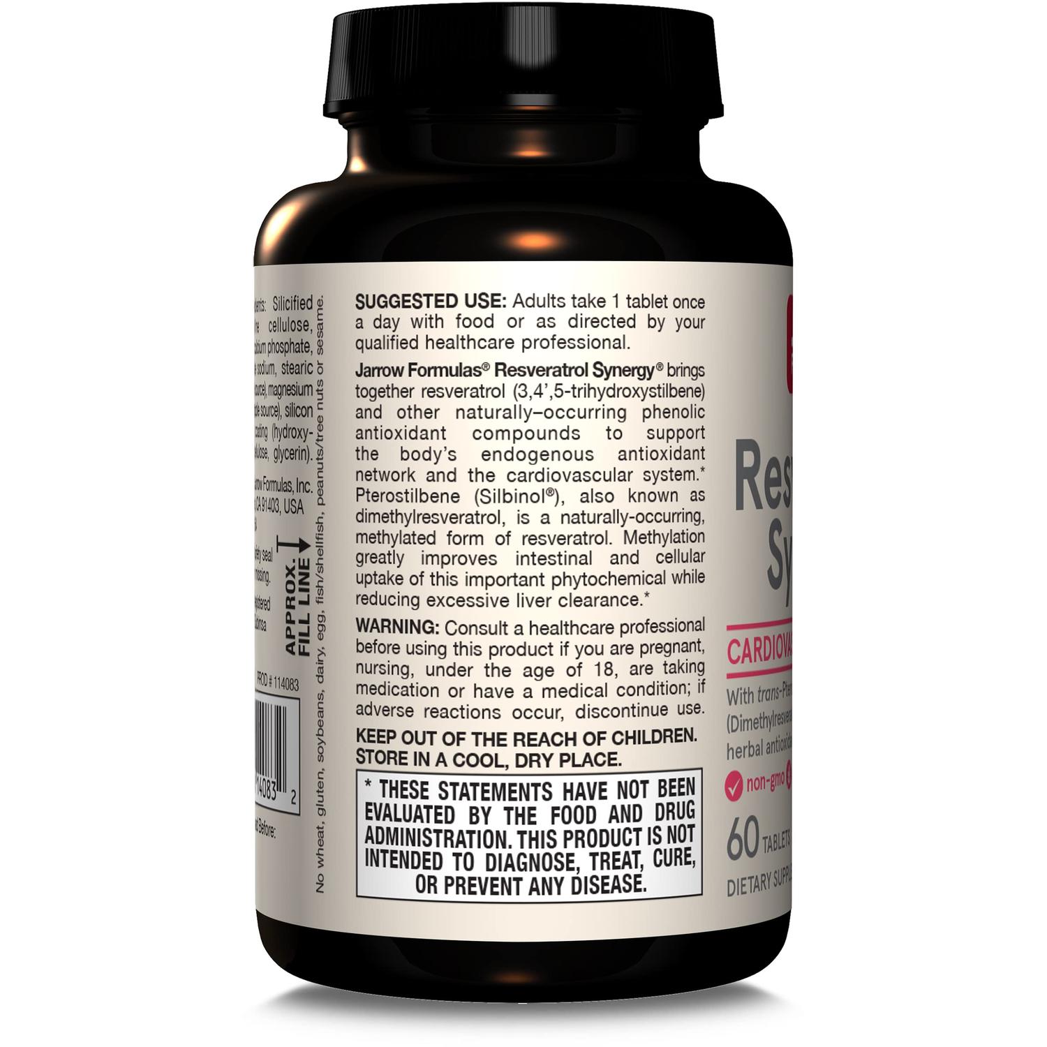 Sinergia de Resveratrol Vegano, 60 Tabs – Jarrow Formulas-Wellu