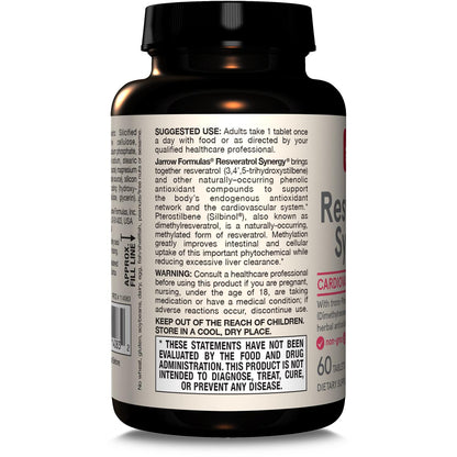 Sinergia de Resveratrol Vegano, 60 Tabs – Jarrow Formulas-Wellu