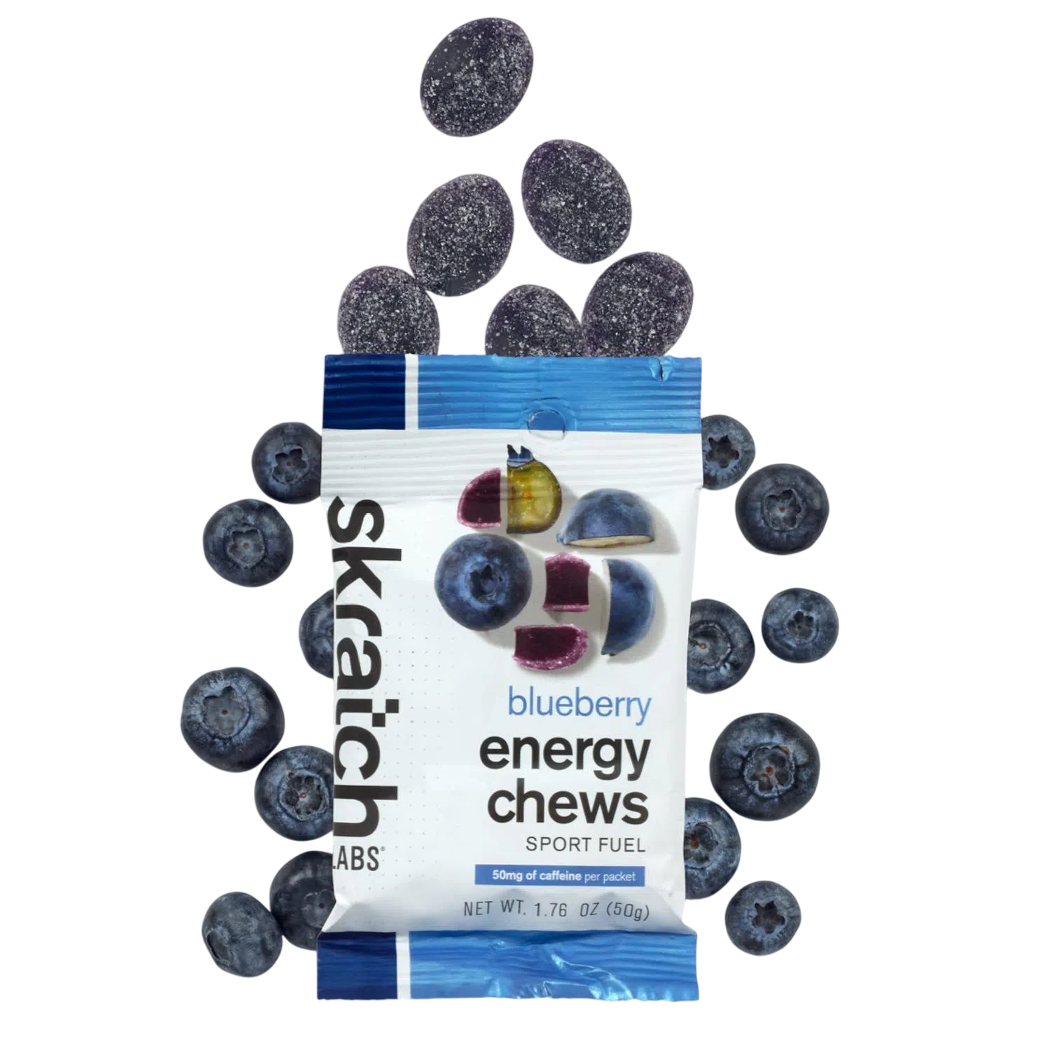 Skratch Labs Energy Chews Blueberry 50gr c/10 pz-Wellu