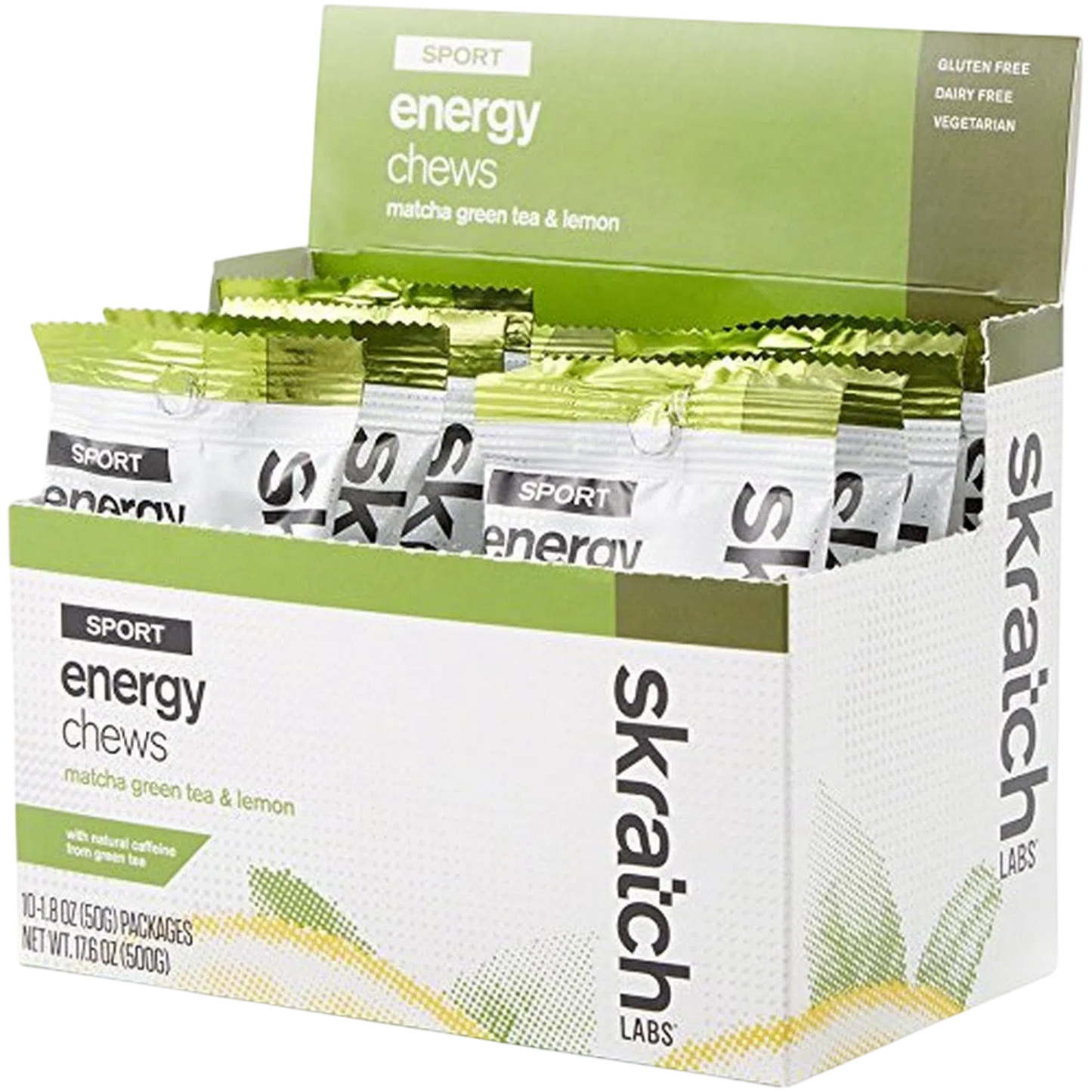 Skratch Labs Energy Chews Matcha Green Tea and Lemons 50gr c/10 pz-Wellu