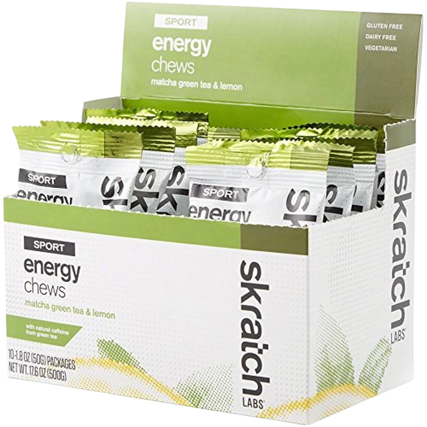 Skratch Labs Energy Chews Matcha Green Tea and Lemons 50gr c/10 pz-Wellu