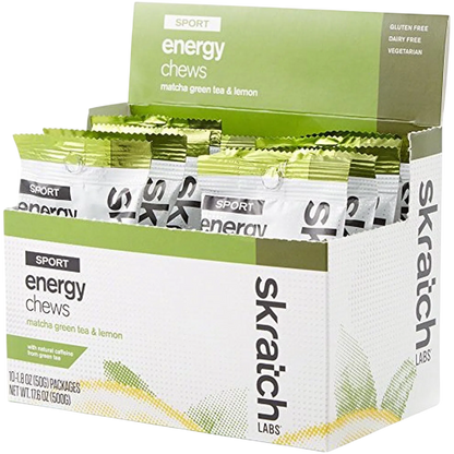 Skratch Labs Energy Chews Matcha Green Tea and Lemons 50gr c/10 pz-Wellu