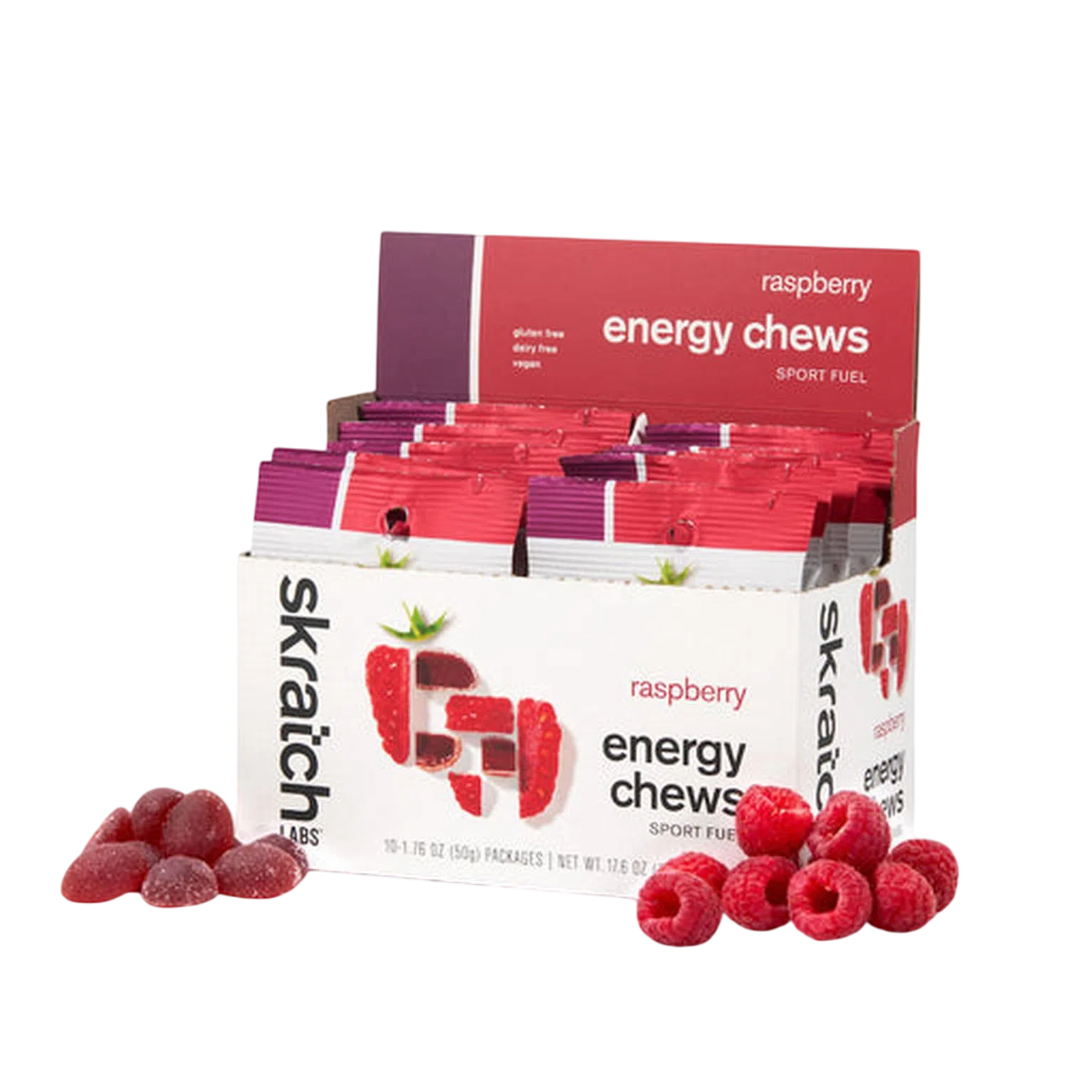 Skratch Labs Energy Chews Raspberry 50gr c/10 pz-Wellu