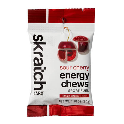 Skratch Labs Energy Chews Sour Cherry with Caffeine 50gr-Wellu