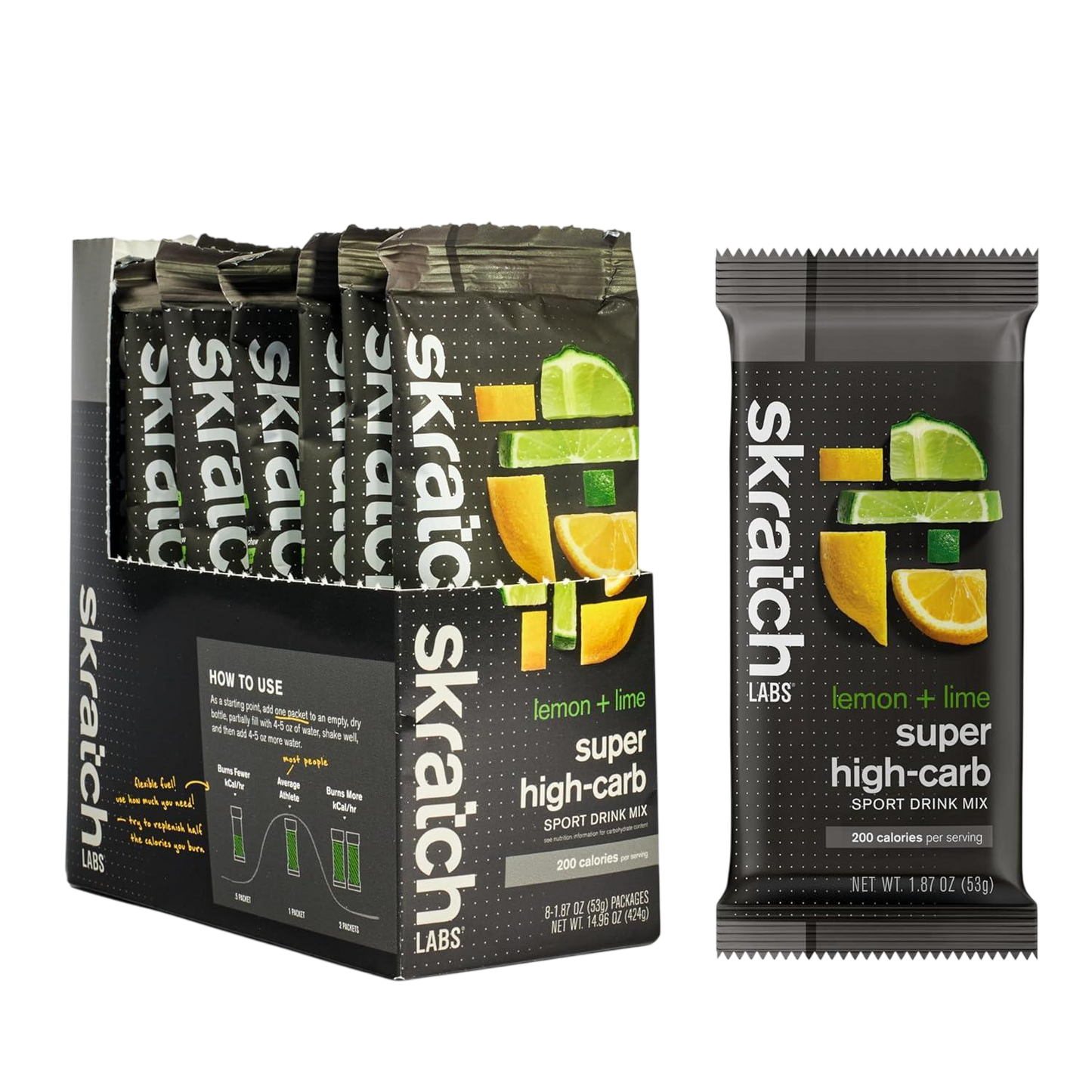 Skratch Labs Hydration Super High Carb Sport Drink Mix 53 gr (Caja c/8 sobres)