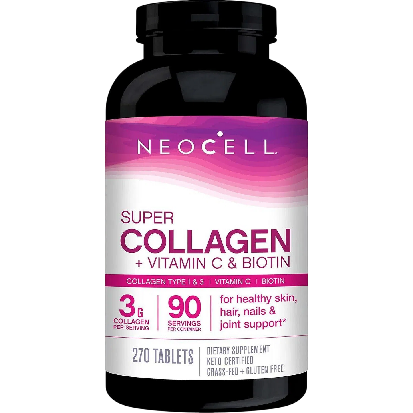 Super Collagen, + Vitamin C & Biotin, 270 Tablets – NeoCell-Wellu