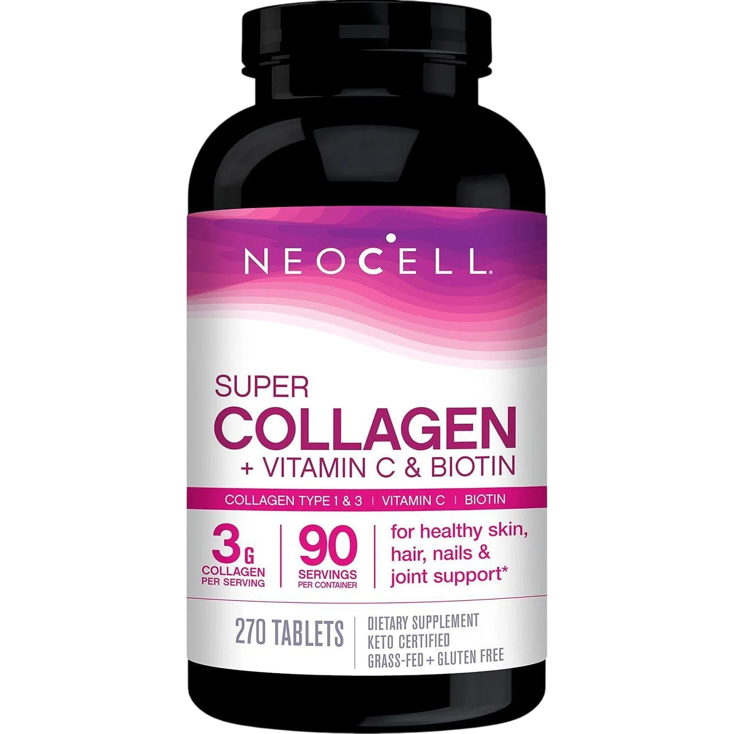 Super Collagen, + Vitamin C & Biotin, 270 Tablets – NeoCell-Wellu