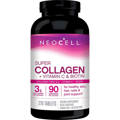 Super Collagen, + Vitamin C & Biotin, 270 Tablets – NeoCell-Wellu