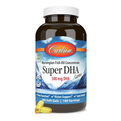 Super-DHA, 180 Cápsulas – Carlson Labs-Wellu