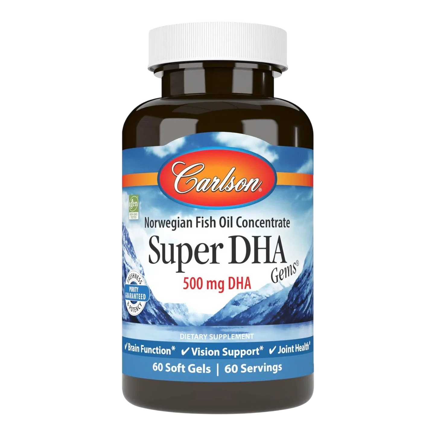 Super DHA Noruego 500mg, 60 Soft Gels – Carlson Labs-Wellu