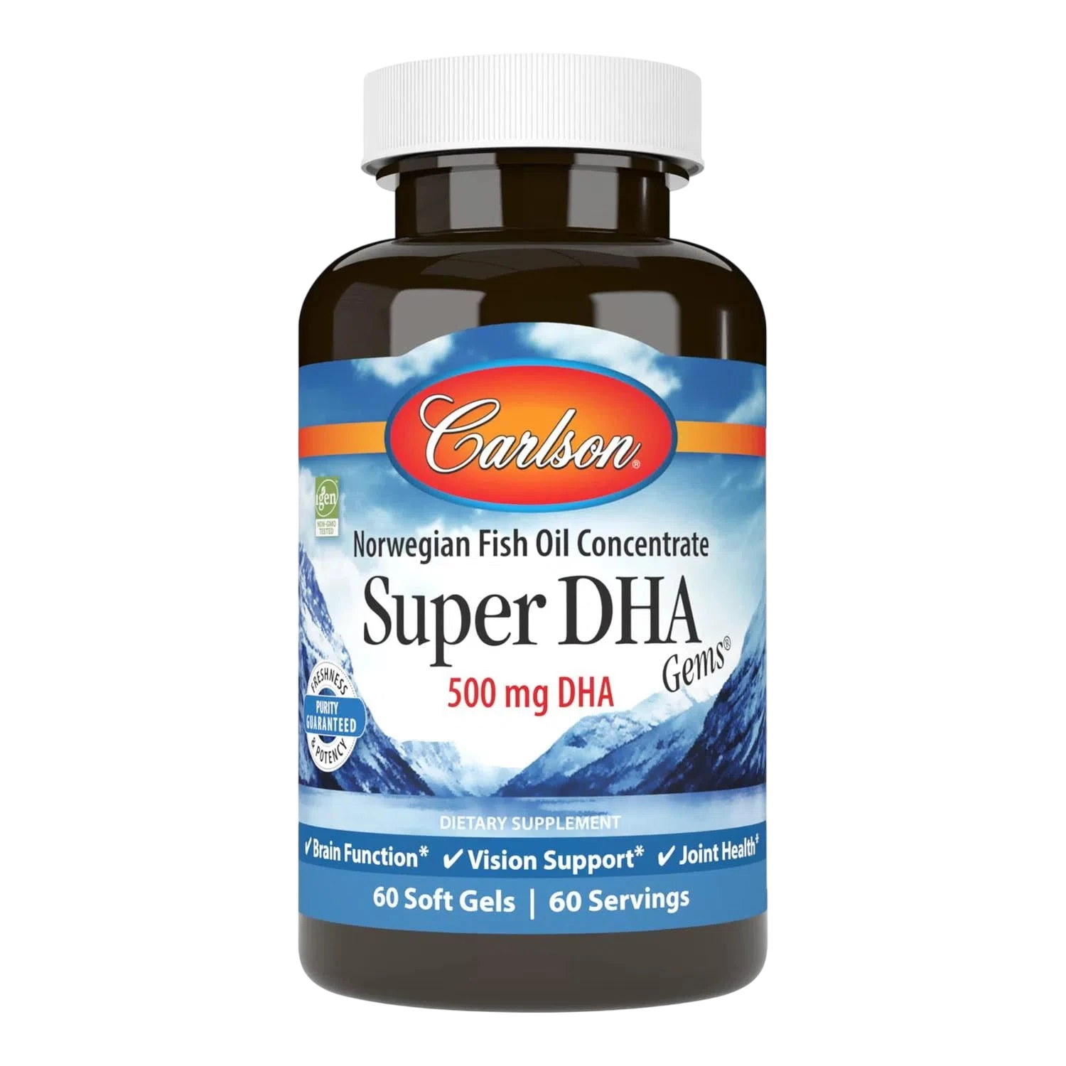 Super DHA Noruego 500mg, 60 Soft Gels – Carlson Labs-Wellu