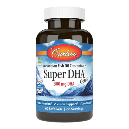 Super DHA Noruego 500mg, 60 Soft Gels – Carlson Labs-Wellu