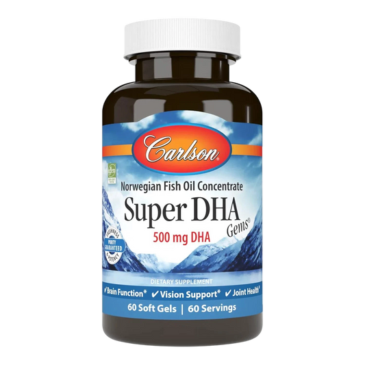 Super DHA Noruego 500mg, 60 Soft Gels – Carlson Labs-Wellu