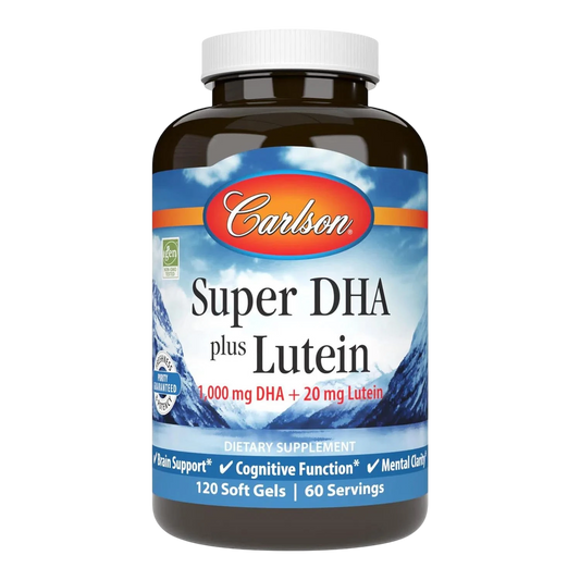 Super DHA Plus 1000mg + Luteina 20mg, 120Caps – Carlson Labs-Wellu