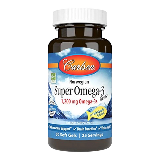 Super Omega-3 1200mg, 180 Softcaps – Carlson Labs-Wellu