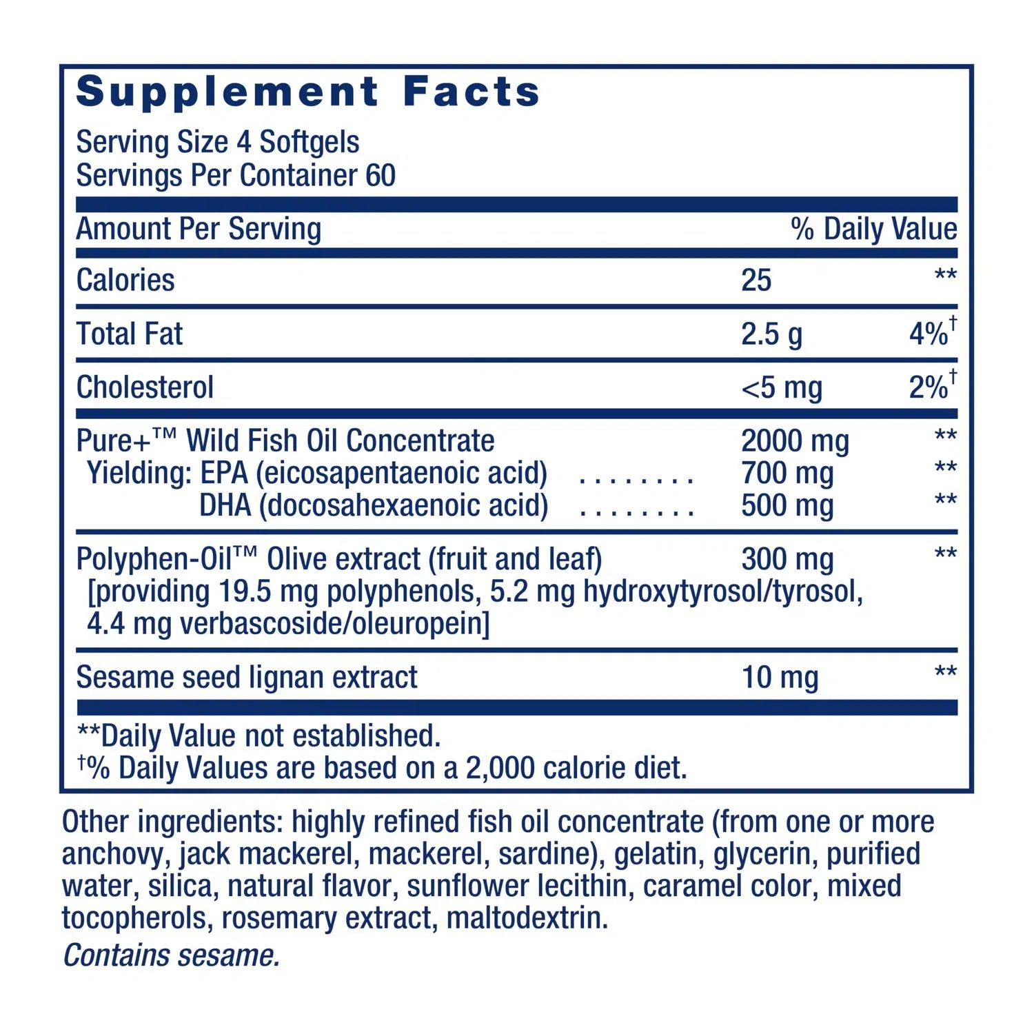 Super Omega-3 EPA/DHA w/ Sesame Lignans And Olive Extract, 240 Soft – Life Extension-Wellu