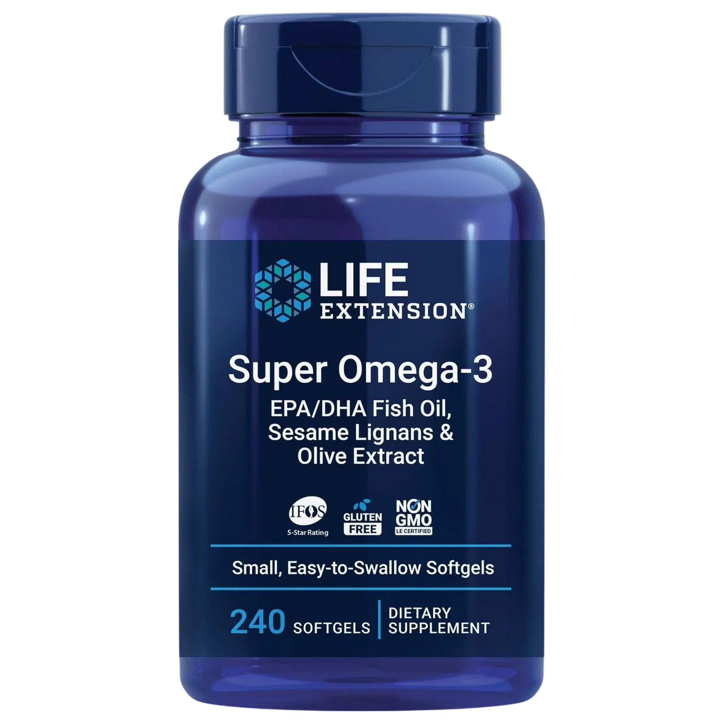 Super Omega-3 EPA/DHA w/ Sesame Lignans And Olive Extract, 240 Soft – Life Extension-Wellu