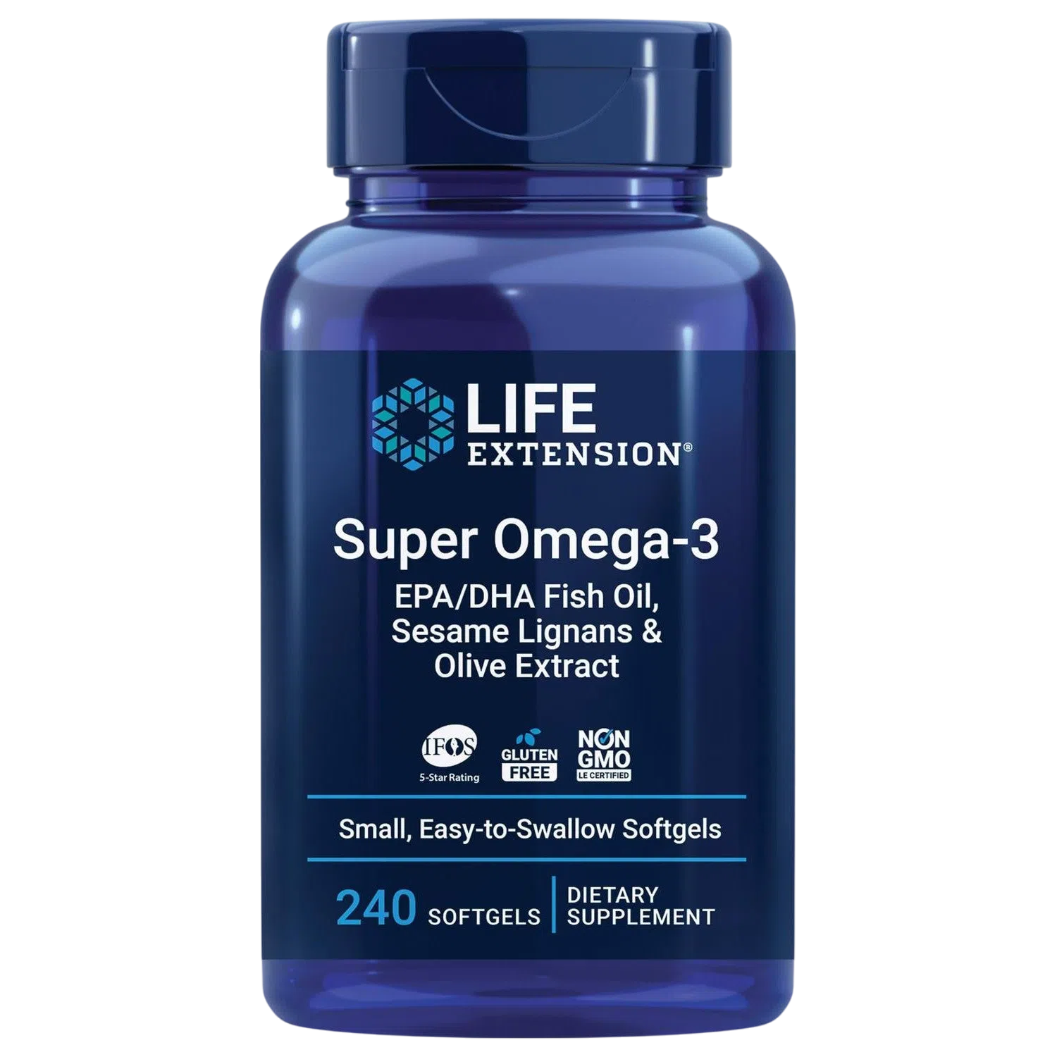 Super Omega-3 EPA/DHA w/ Sesame Lignans And Olive Extract, 240 Soft – Life Extension-Wellu