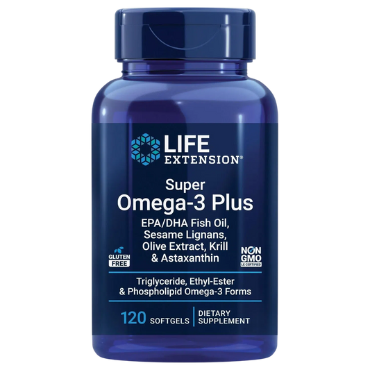 Super Omega-3 Plus EPA/DHA Aceite de Pescado, 120 Cápsulas – Life Extension-Wellu