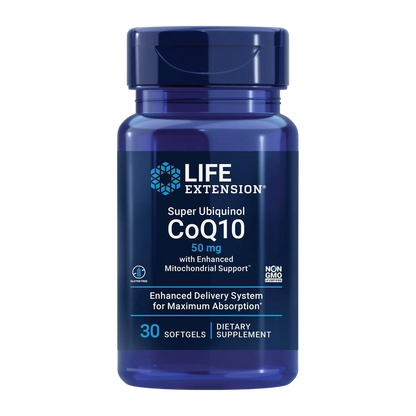 SuperUbiquinol CoQ-10 50 mg, 30 Softcaps – Life Extension-Wellu