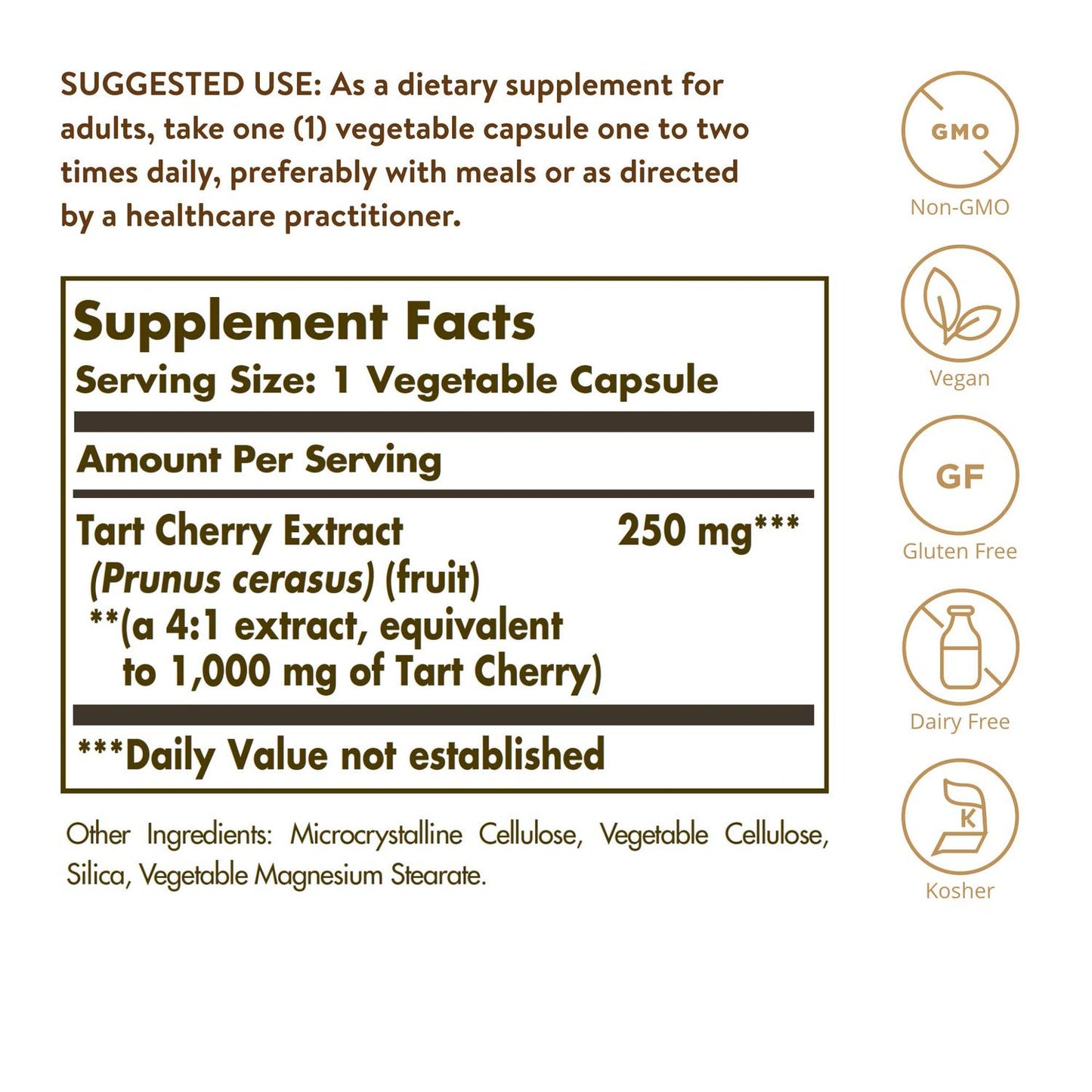 Tart Cherry 1000mg, 90 Capsulas – Solgar-Wellu