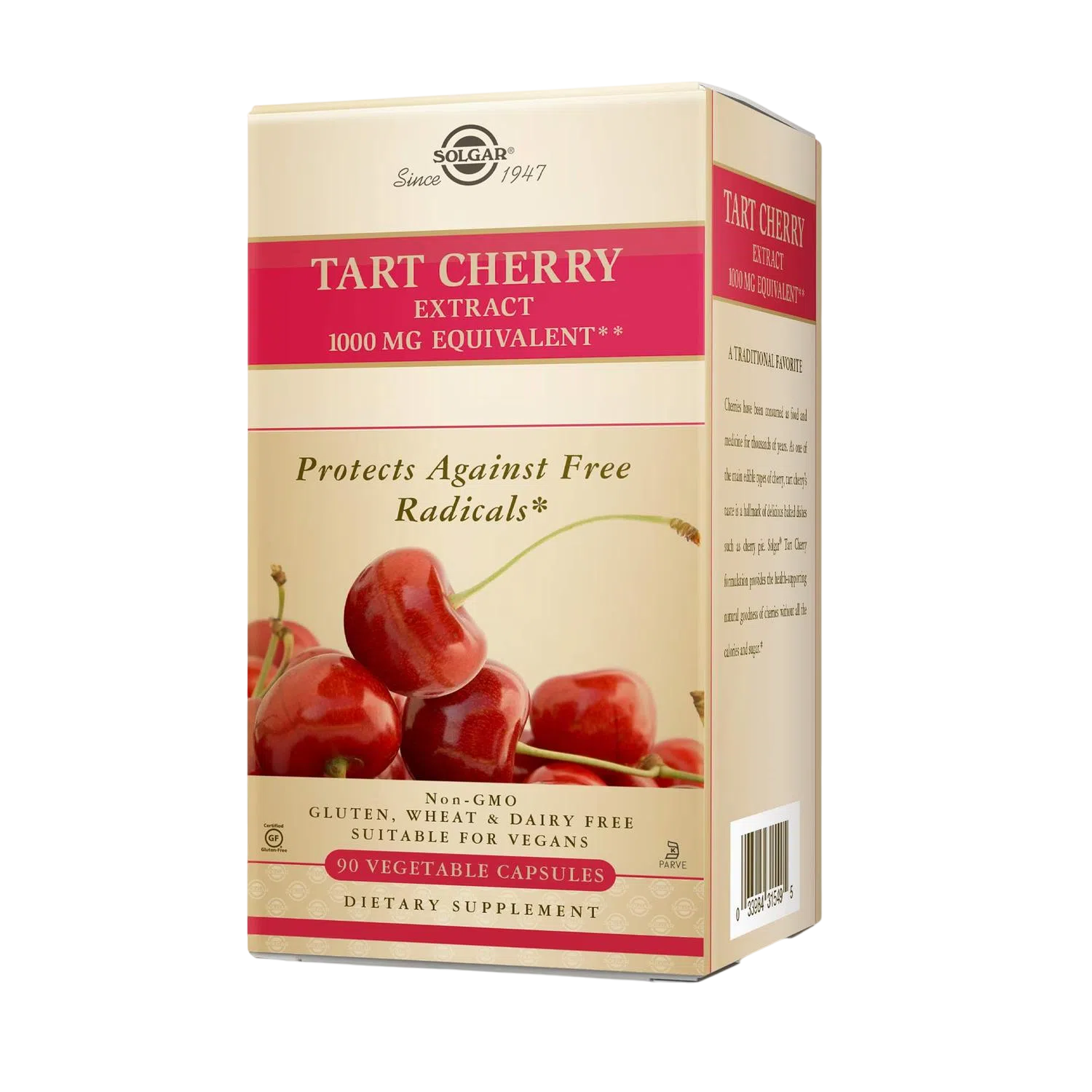 Tart Cherry 1000mg, 90 Capsulas – Solgar-Wellu