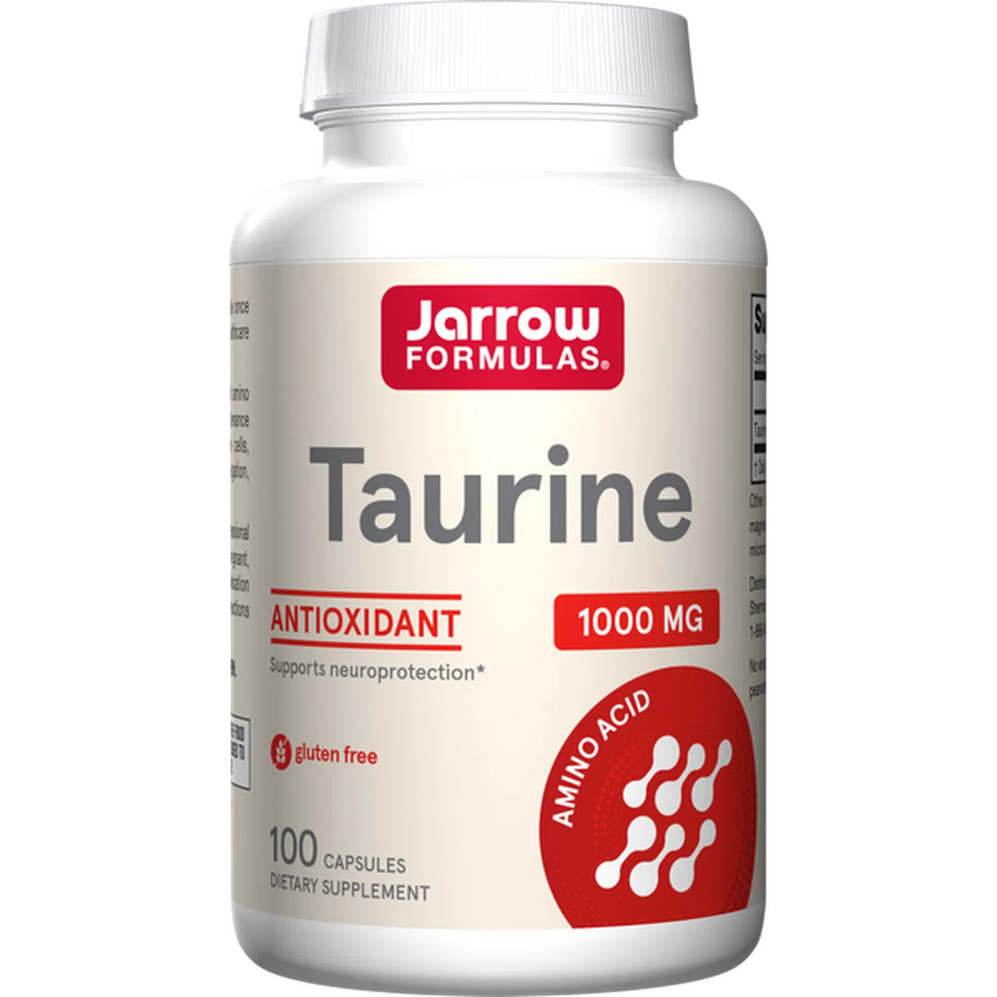 Taurina 1000mg, 100 Cápsulas – Jarrow Formulas-Wellu