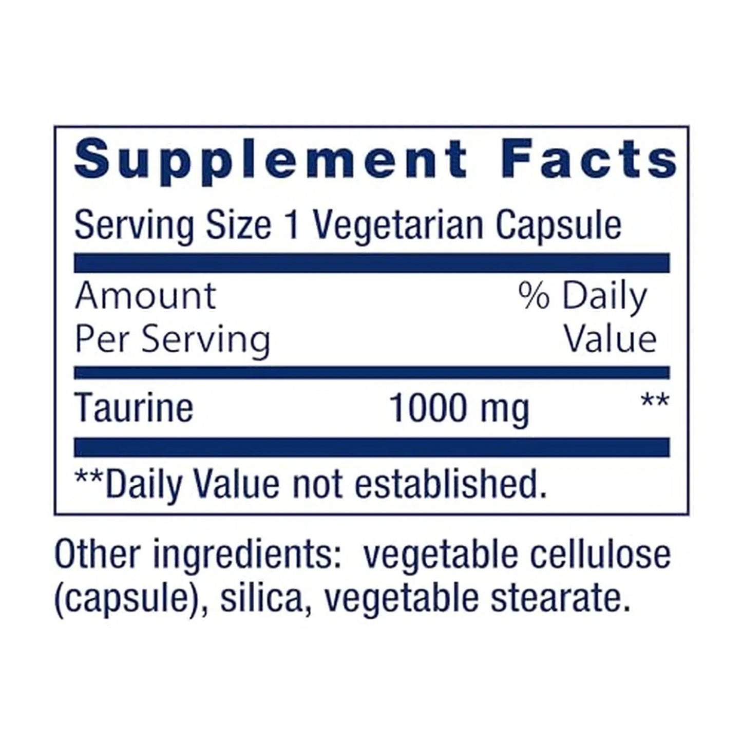 Taurina 1000mg, 90 vcaps – Life Extension-Wellu