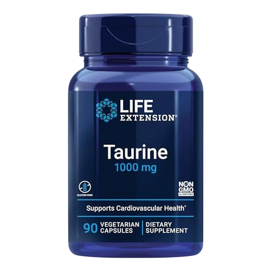 Taurina 1000mg, 90 vcaps – Life Extension-Wellu