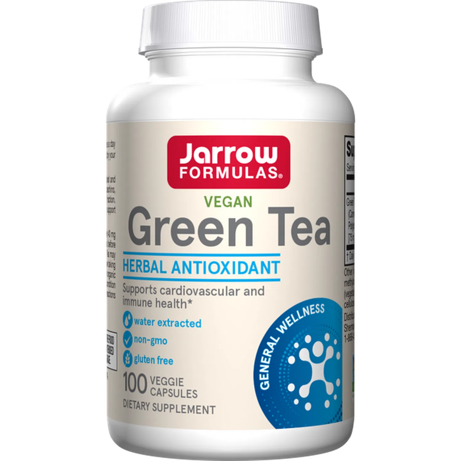 Té Verde 500mg, 100 Cápsulas Vegetales – Jarrow Formulas-Wellu