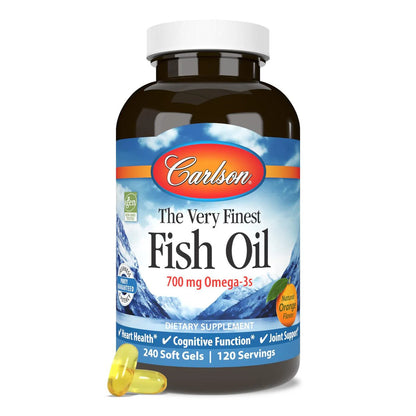 The Very Finest Norwegian Fish Oil 1000 mg, 240 Softg – Carlson Labs-Wellu