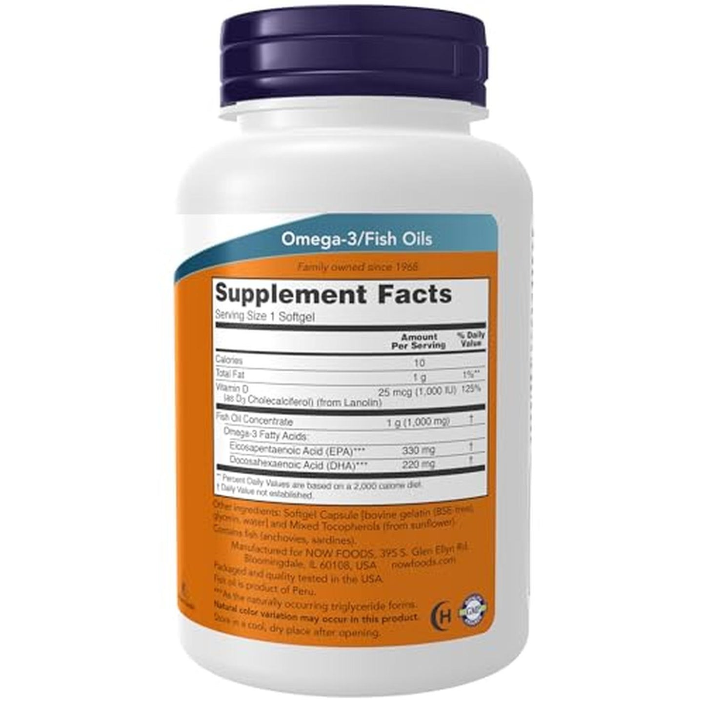 Tri-3D Omega 330 EPA/ 220 DHA, 90 cápsulas – NOW Foods-Wellu