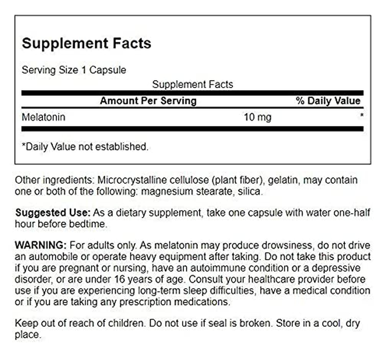 Triple Fuerza Melatonina 10mg, 60 Caps – Swanson-Wellu