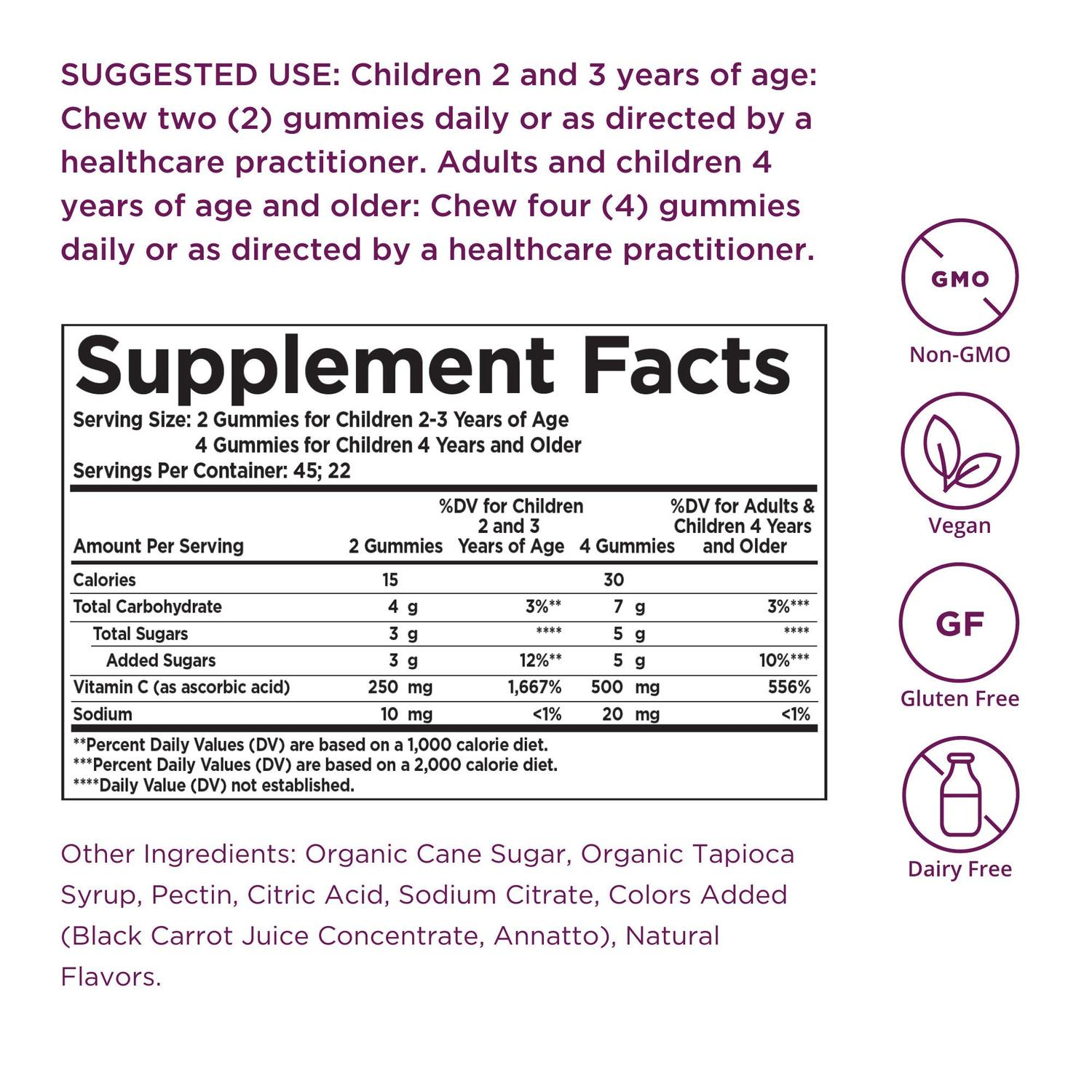 U-Cubes Vitamina C para Niños, 90 Gomitas – Solgar-Wellu