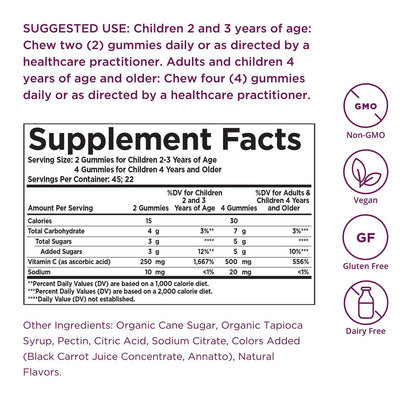 U-Cubes Vitamina C para Niños, 90 Gomitas – Solgar-Wellu