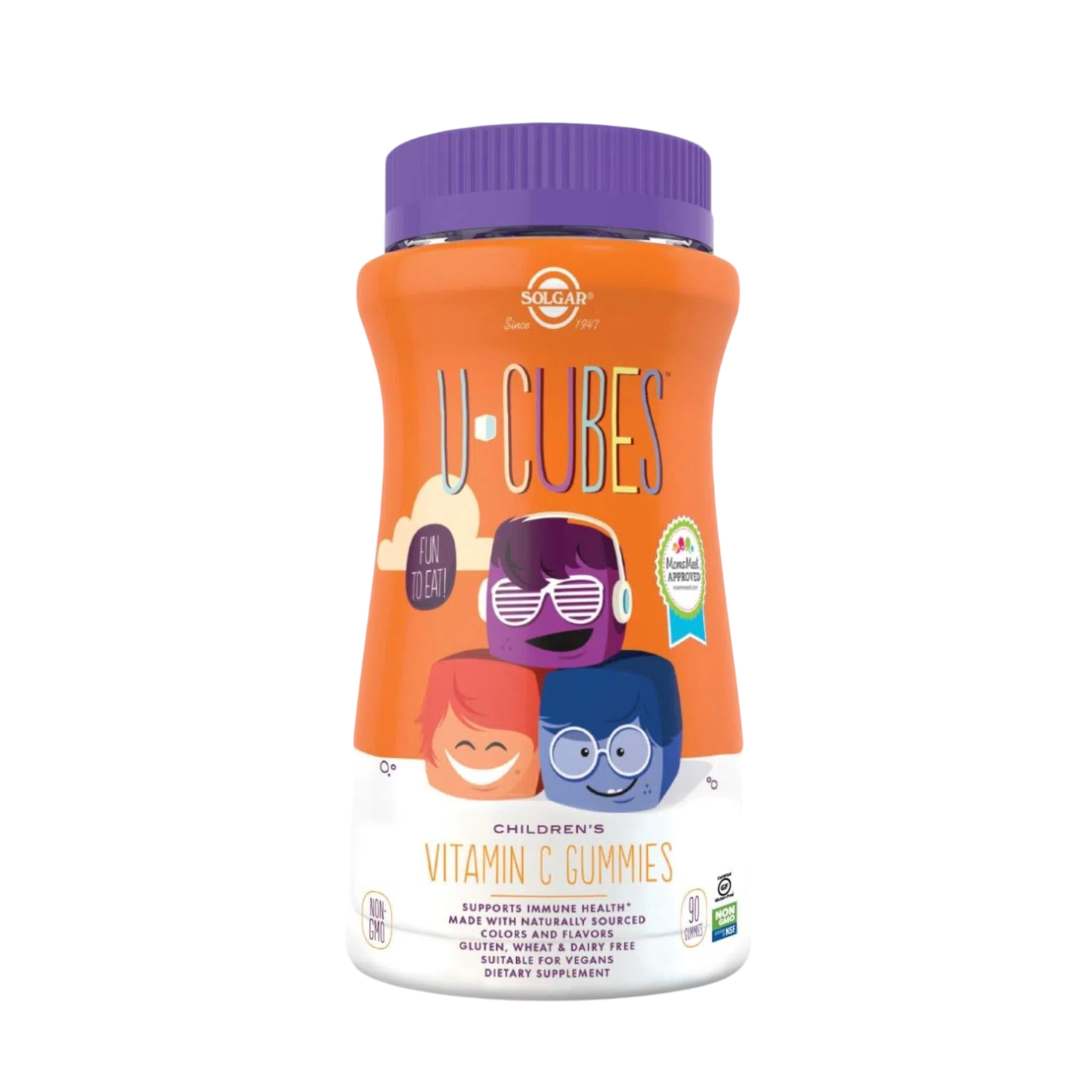 U-Cubes Vitamina C para Niños, 90 Gomitas – Solgar-Wellu