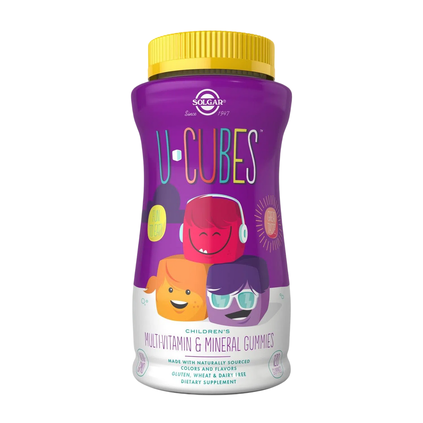 U Cubes Vitamina y Minerales Niños, 120 Gomitas – Solgar-Wellu