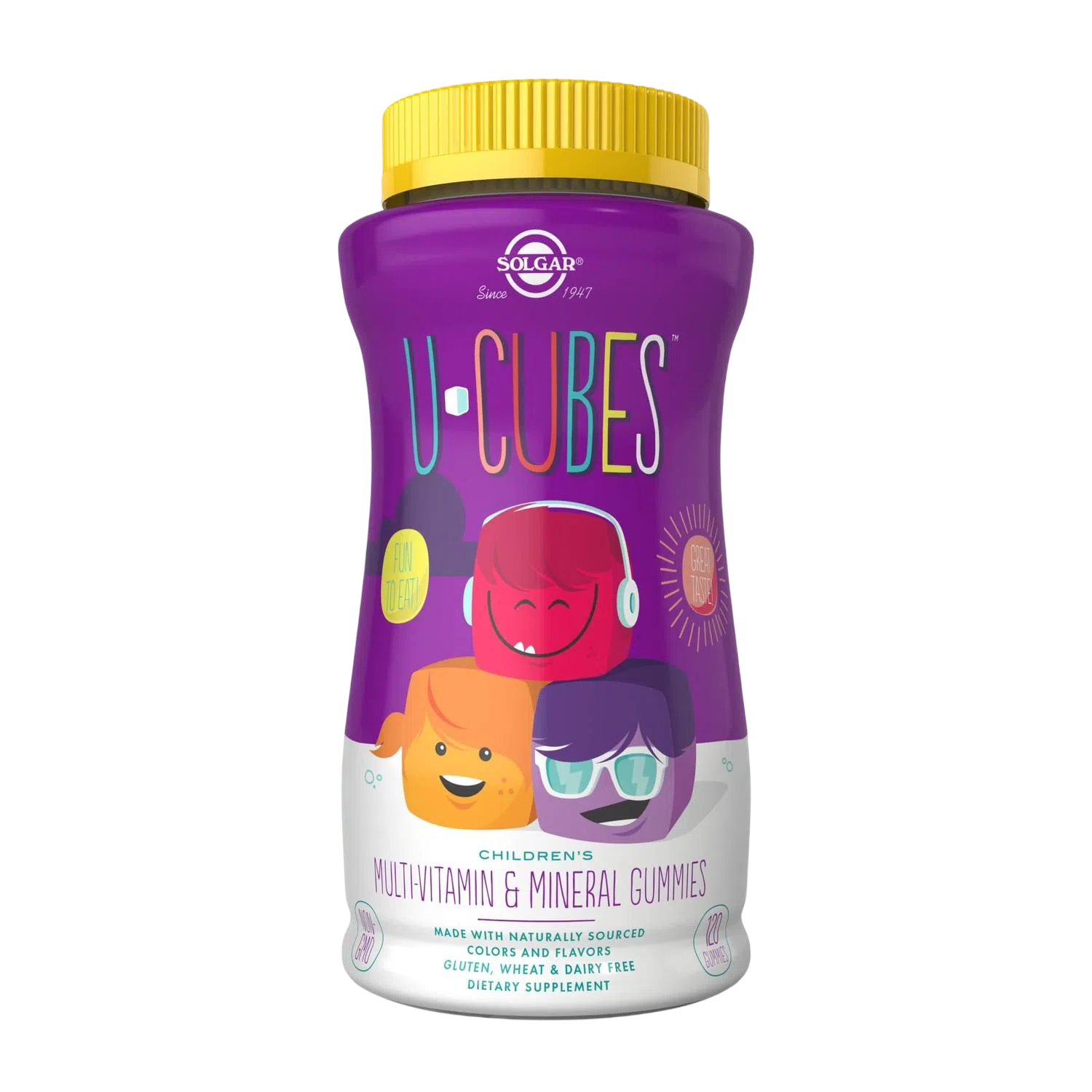 U Cubes Vitamina y Minerales Niños, 120 Gomitas – Solgar-Wellu